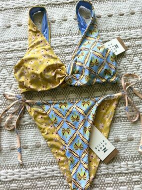 🔥🔥BILLABONG - REVERSIBLE SOUL STOKE TANK SIDE TIE HIKE BIKINI SET🔥🔥